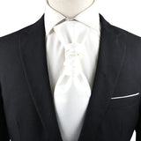 ZONFAZ Luxury Men's Paisley Ascot Solid Tuxedo Tie