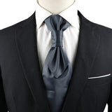 ZONFAZ Luxury Men's Paisley Ascot Solid Tuxedo Tie