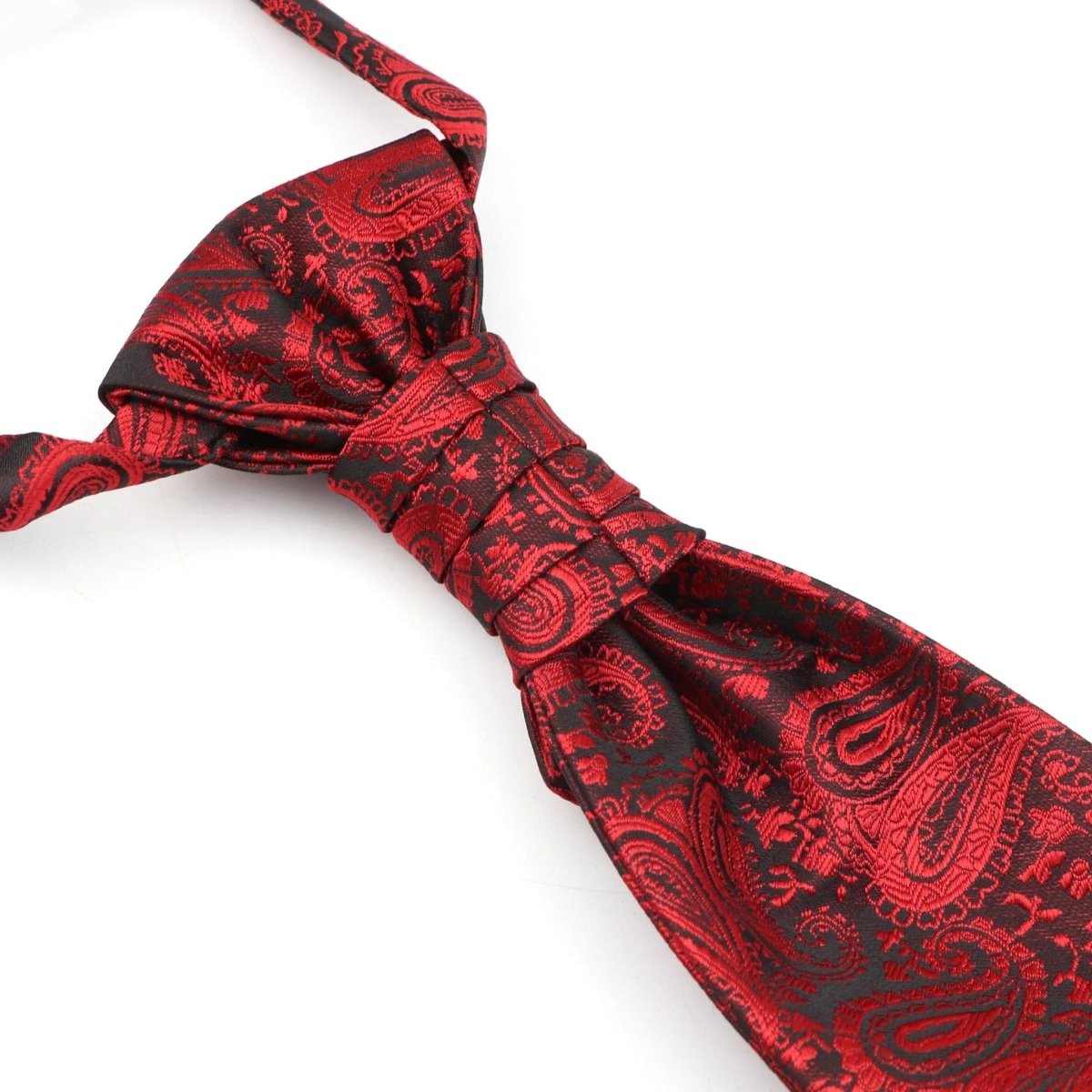 ZONFAZ Luxury Men's Paisley Ascot Solid Tuxedo Tie