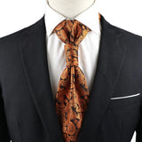 ZONFAZ Luxury Men's Paisley Ascot Solid Tuxedo Tie