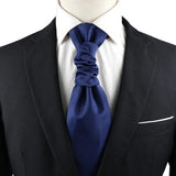 ZONFAZ Luxury Men's Paisley Ascot Solid Tuxedo Tie