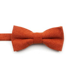 ZONFAZ Macarons Solid Color Bow Tie Super Soft Suede Bowtie