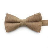 ZONFAZ Macarons Solid Color Bow Tie Super Soft Suede Bowtie