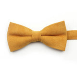 ZONFAZ Macarons Solid Color Bow Tie Super Soft Suede Bowtie