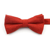 ZONFAZ Macarons Solid Color Bow Tie Super Soft Suede Bowtie