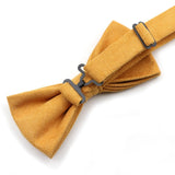 ZONFAZ Macarons Solid Color Bow Tie Super Soft Suede Bowtie