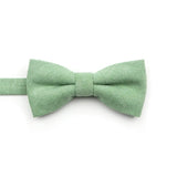 ZONFAZ Macarons Solid Color Bow Tie Super Soft Suede Bowtie