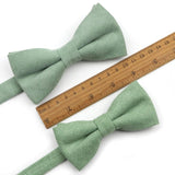 ZONFAZ Macarons Solid Color Bow Tie Super Soft Suede Bowtie