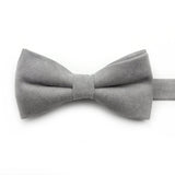 ZONFAZ Macarons Solid Color Bow Tie Super Soft Suede Bowtie