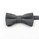 ZONFAZ Macarons Solid Color Bow Tie Super Soft Suede Bowtie