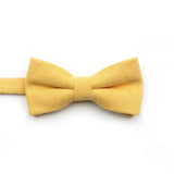 ZONFAZ Macarons Solid Color Bow Tie Super Soft Suede Bowtie