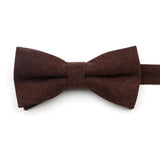 ZONFAZ Macarons Solid Color Bow Tie Super Soft Suede Bowtie