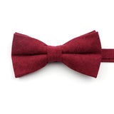 ZONFAZ Macarons Solid Color Bow Tie Super Soft Suede Bowtie