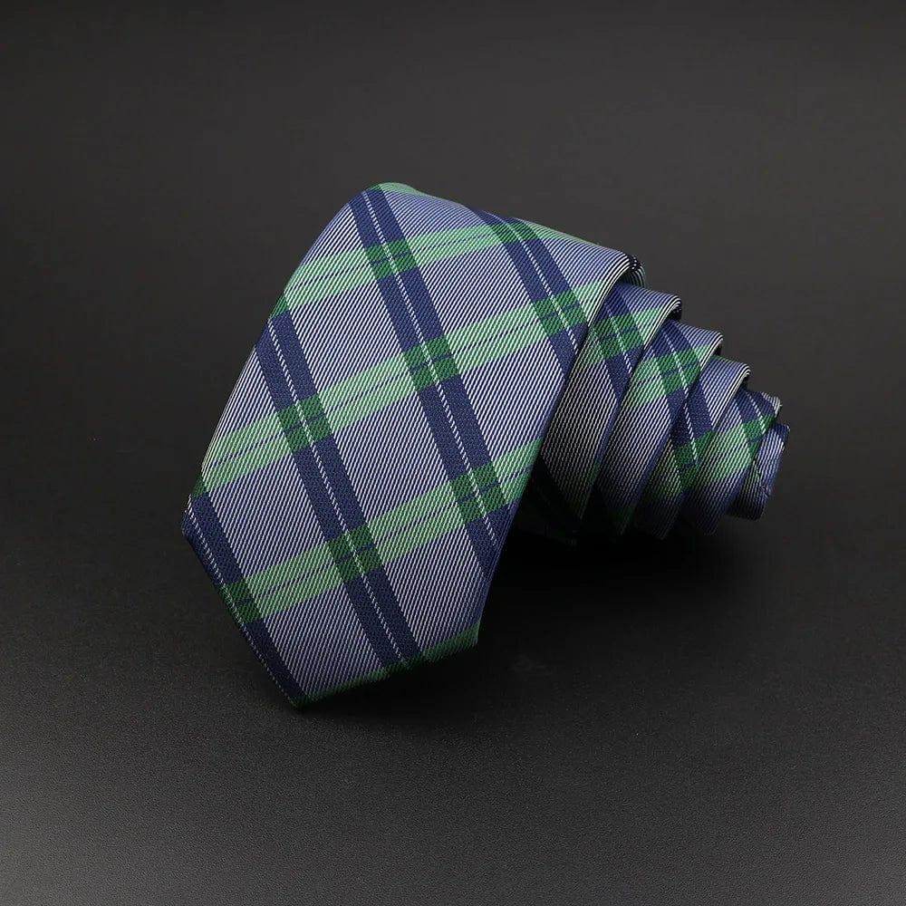 ZONFAZ Men Jacquard Striped Silk Necktie 6cm Width