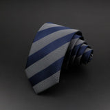 ZONFAZ Men Jacquard Striped Silk Necktie 6cm Width