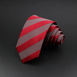 ZONFAZ Men Jacquard Striped Silk Necktie 6cm Width