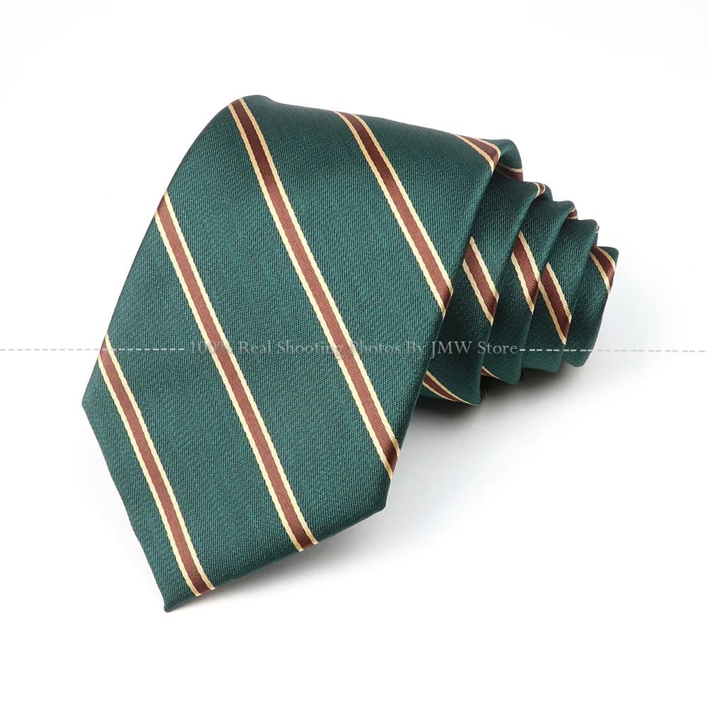 ZONFAZ Men's 8cm Classic Luxury Ties Fashion Striped Jacquard Necktie For Business Wedding Groom Prom