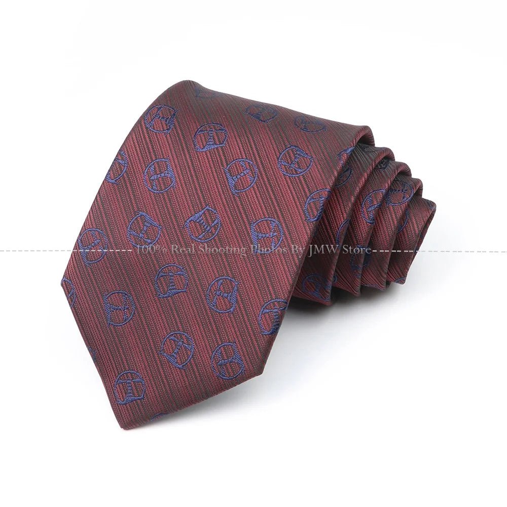 ZONFAZ Men's 8cm Classic Luxury Ties Fashion Striped Jacquard Necktie For Business Wedding Groom Prom