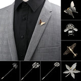 ZONFAZ Men's Advanced Chic Brooch Pin Shirt Collar Accessories