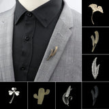 ZONFAZ Men's Advanced Chic Brooches Pins Suit Shirt Collar Pin Accessory