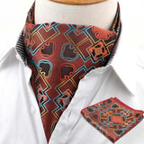 ZONFAZ Men's Ascot Pocket Square Set Vintage Paisley Hankerchief Cravat Neck Tie