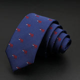 ZONFAZ Men's Cartoon Animal Pattern Slim Tie Silk Jacquard Skinny Necktie