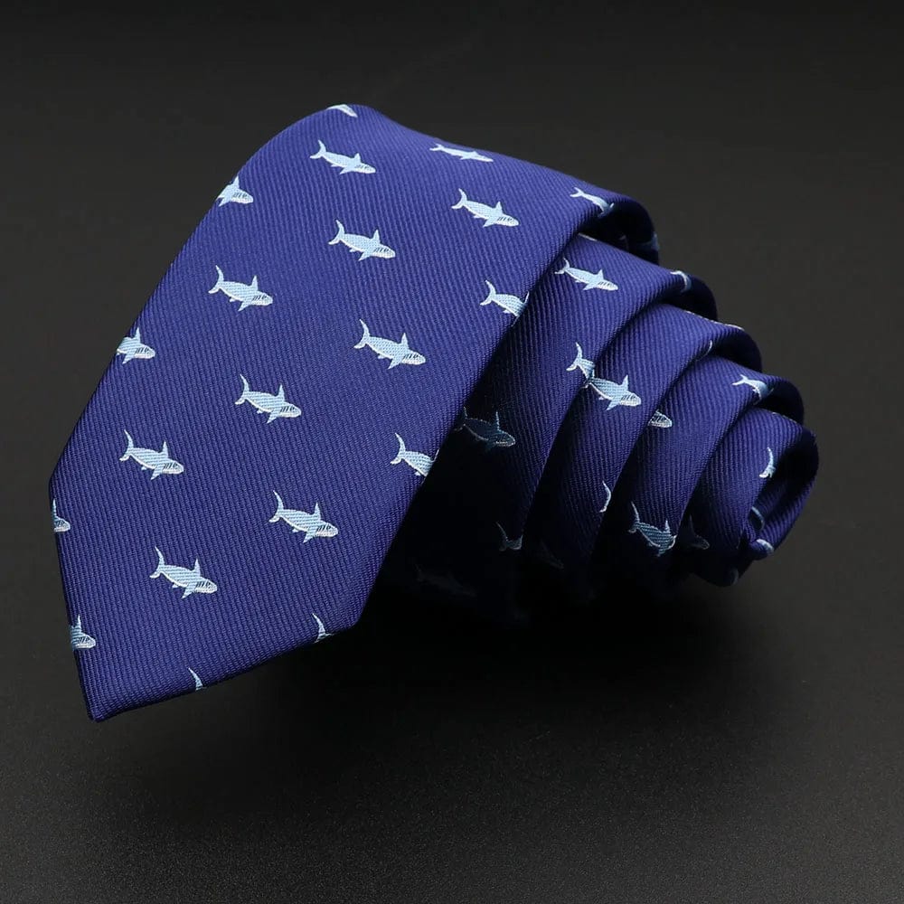 ZONFAZ Men's Cartoon Animal Pattern Slim Tie Silk Jacquard Skinny Necktie