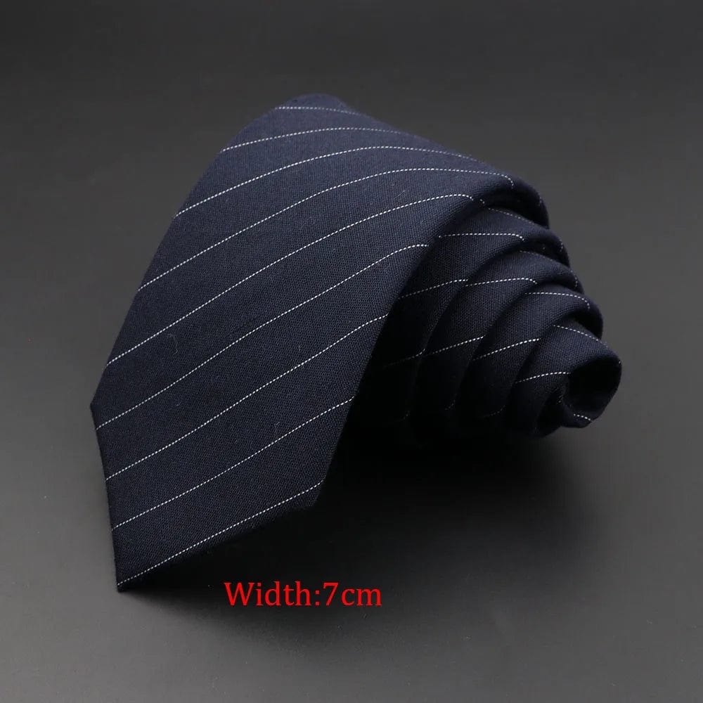 ZONFAZ Mens Classic Cotton Neckties Handmade Skinny Striped Tie