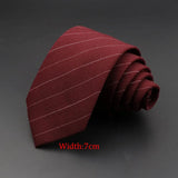 ZONFAZ Mens Classic Cotton Neckties Handmade Skinny Striped Tie