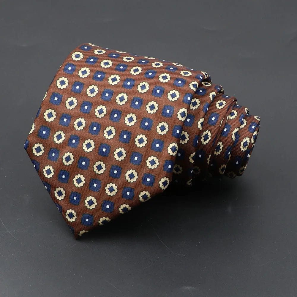 ZONFAZ Men's Classic Floral Jacquard Soft Silk Ties