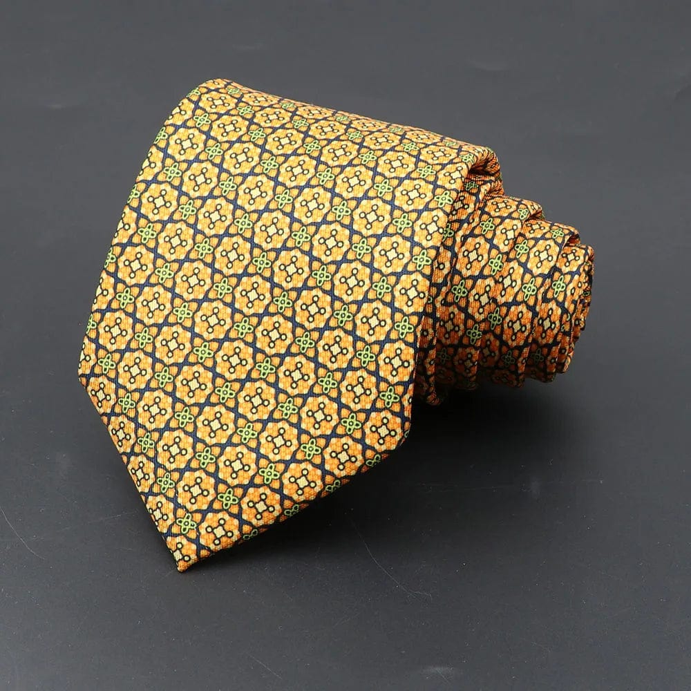 ZONFAZ Men's Classic Floral Jacquard Soft Silk Ties