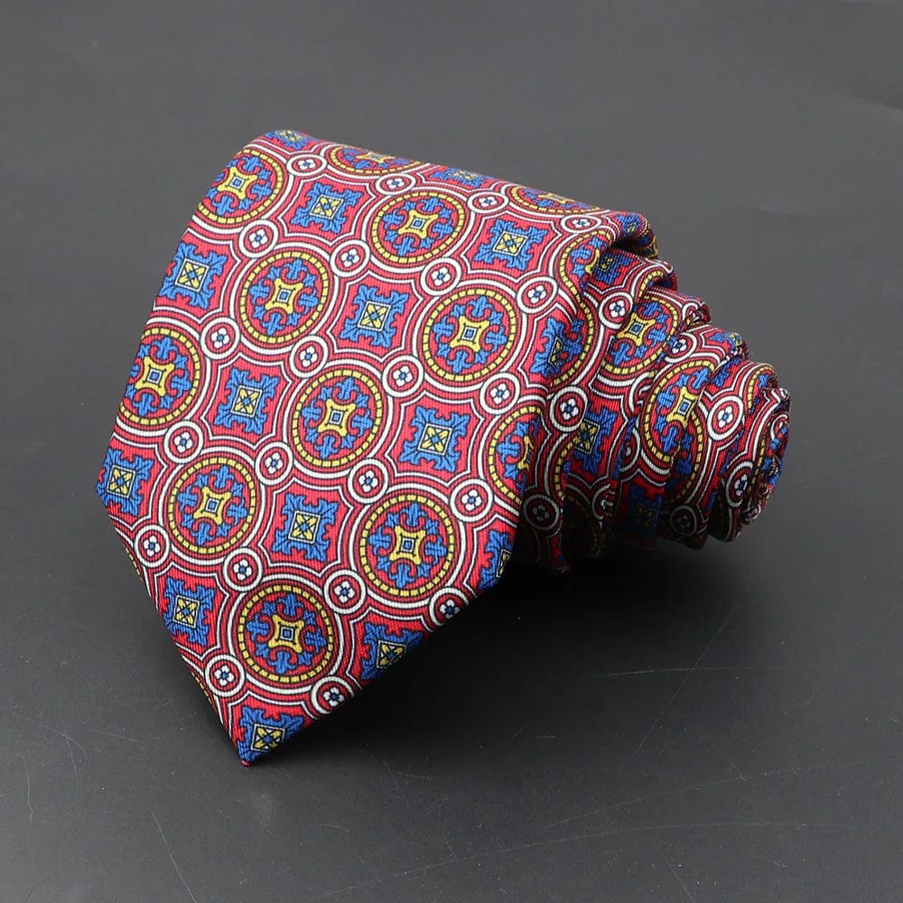 ZONFAZ Men's Classic Floral Jacquard Soft Silk Ties