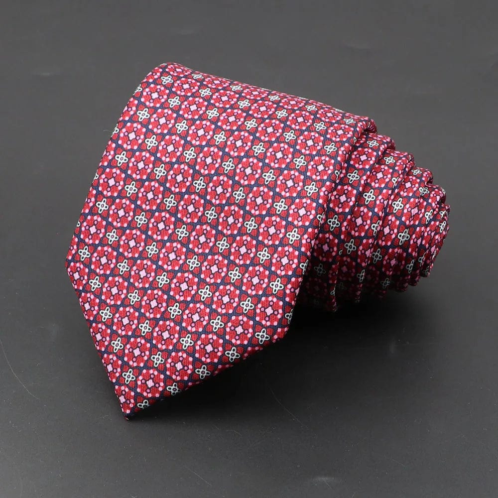 ZONFAZ Men's Classic Floral Jacquard Soft Silk Ties