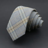 ZONFAZ Mens Classic Jacquard Striped Plaid Necktie Skinny Silk Ties 6cm Wdith