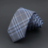 ZONFAZ Mens Classic Jacquard Striped Plaid Necktie Skinny Silk Ties 6cm Wdith