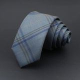 ZONFAZ Mens Classic Jacquard Striped Plaid Necktie Skinny Silk Ties 6cm Wdith