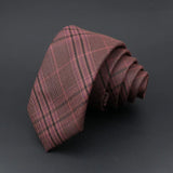 ZONFAZ Mens Classic Jacquard Striped Plaid Necktie Skinny Silk Ties 6cm Wdith