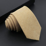 ZONFAZ Mens Classic Skinny Casual Necktie Cotton Handmade Ties For Wedding Party