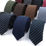 ZONFAZ Mens Classic Skinny Casual Necktie Cotton Handmade Ties For Wedding Party