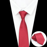 ZONFAZ Men's Classic Solid Color Polka Dot Ties Fashion Skinny Silk Neckties