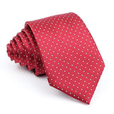 ZONFAZ Men's Classic Solid Color Polka Dot Ties Fashion Skinny Silk Neckties