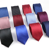 ZONFAZ Men's Classic Solid Color Polka Dot Ties Fashion Skinny Silk Neckties