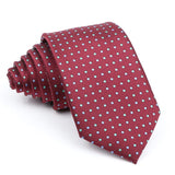 ZONFAZ Men's Classic Solid Color Polka Dot Ties Fashion Skinny Silk Neckties