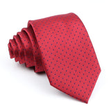 ZONFAZ Men's Classic Solid Color Polka Dot Ties Fashion Skinny Silk Neckties