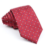 ZONFAZ Men's Classic Solid Color Polka Dot Ties Fashion Skinny Silk Neckties