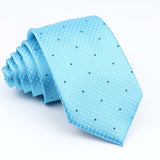 ZONFAZ Men's Classic Solid Color Polka Dot Ties Fashion Skinny Silk Neckties