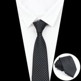 ZONFAZ Men's Classic Solid Color Polka Dot Ties Fashion Skinny Silk Neckties