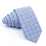 ZONFAZ Men's Cotton Floral Necktie Skinny Flower Ties