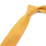 ZONFAZ Men's Cotton Solid Color Tie Soft Downy Suede Colorful Neckties