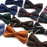 ZONFAZ Mens Fashion Bowtie High Quality Vintage Paisley Bow Ties Novelty Striped Handmade Bowknot Bow Ties